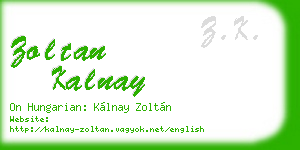zoltan kalnay business card
