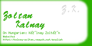 zoltan kalnay business card